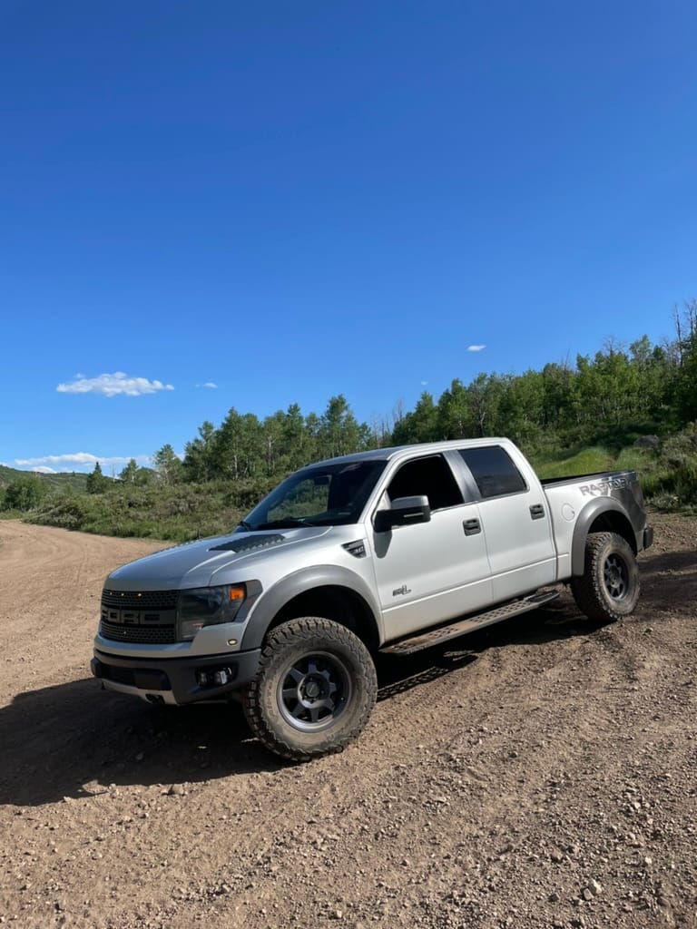 Raptor on a mountain dirt road