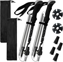 Collapsible Trekking Poles for Hiking - Lightweight Foldable