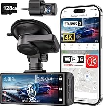REDTIGER 4K STARVIS 2 Dashcam Front Rear, 5GHz WiFi 20MB/s,