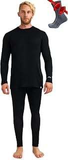 Merino.tech100% Merino Wool Base Layer Men Set - Thermal Und