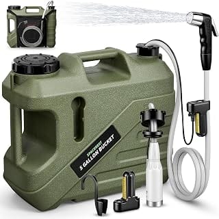 SPACEREST Portable Camping Shower with 5-Gallon Water Jug, 2