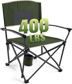 DMH OUTDOORS Oversized Heavy Duty Camping Chairs for Adults