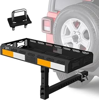 Hitch Basket, 500LBS Heavy Duty Rust-Proof for SUV, Truck, V