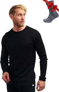 Merino.tech100% Merino Wool Base Layer Mens - Long Sleeve Th