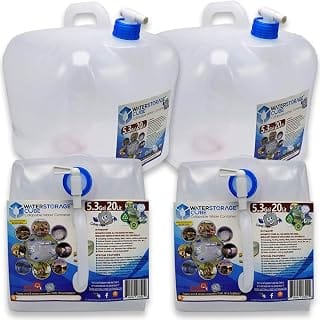 WaterStorageCube Collapsible Water Container with Spigot (5.