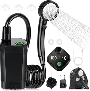 Spopal Portable Shower for Camping, [Long-Lasting] 6000mAh R