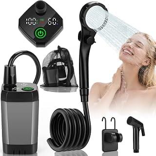 vignuto Portable Shower for Camping, Rechargeable Camping Sh